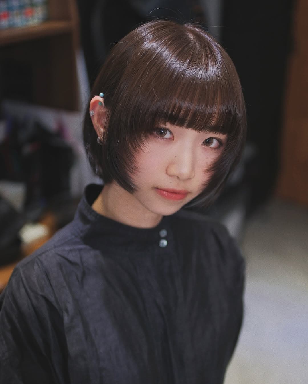 霧感啞灰棕層次短 Bob