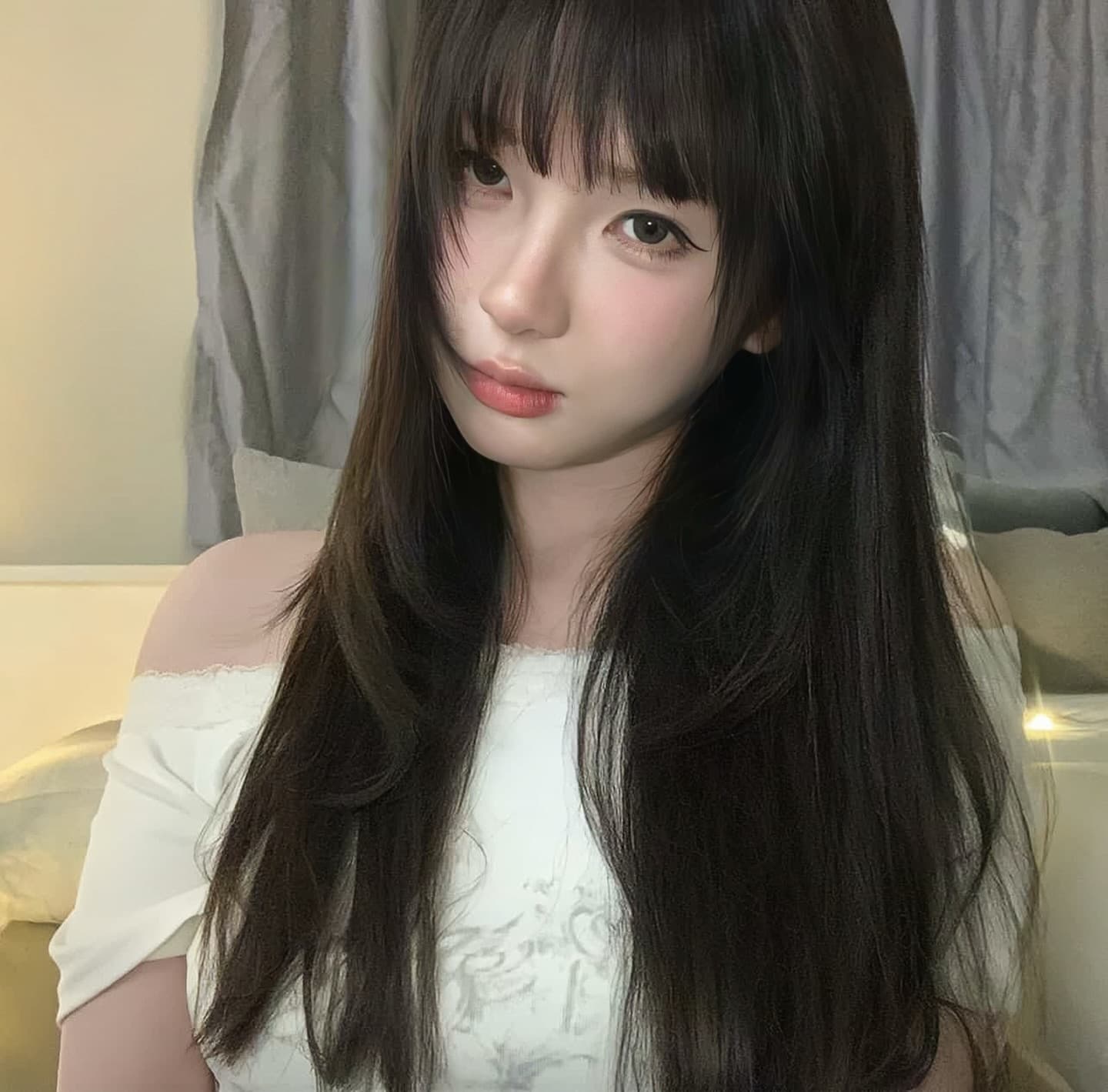 霧感棕灰色漸層層次長髮