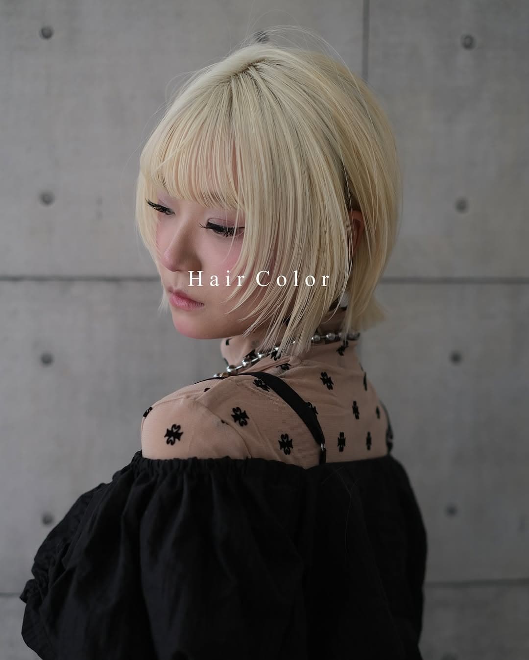 霧感白色 Shadow Root 短 Bob